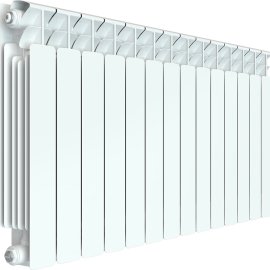 Радиатор биметаллический RIFAR BASE 500 14 секций боковое подключение (цвет RAL 7036), 84321