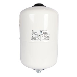 Расширительный бак STOUT STW-0015 для ГВС 12 л. вертикальный (цвет белый), STW-0015-000012