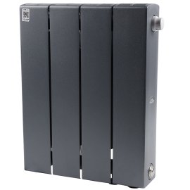 Радиатор биметаллический RIFAR SUPReMO VENTIL 350 SVR 4 секций нижнее правое подключение (Цвет ТИТАН), 4RS35.VR-4-TI