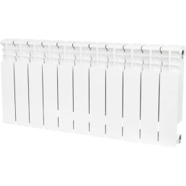 Радиатор биметаллический STOUT Space 500 11 секций боковое подключение RAL9016