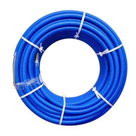 Труба EVOH PE-Xa в гофроизоляции 20х2,8х28, 100м синяя, RTP