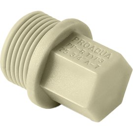 Заглушка резьбовая Pro Aqua d=3/4 PP-R Серая 25, PA15510PG