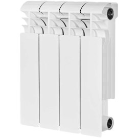 Радиатор биметаллический STOUT VEGA 350 4 секции боковое подключение (белый RAL 9016), SRB-1310-035004