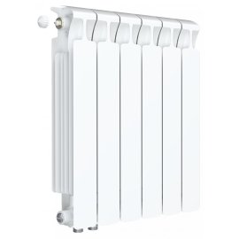Радиатор биметаллический RIFAR MONOLIT VENTIL 500 MVL 6 секций нижнее левое подключение (белый RAL 9016), 3RM50.VL-6