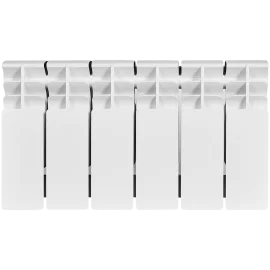 Радиатор биметаллический STOUT TITAN 200 6 секций боковое подключение (белый RAL 9016), SRB-3310-020006