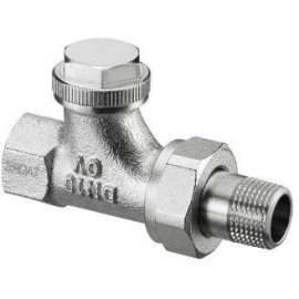 Вентиль на обратную подводку OVENTROP Combi 3 Ду15, 1/2 , PN10, бронза/латунь, проходной,никелир. , 1090462