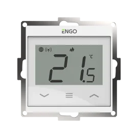 Терморегулятор ENGO Controls E55 WI-FI, с подключением датчика пола, белый, под рамку 55 х 55