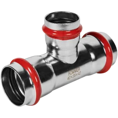 Тройник переходной ROMMER 42х35х42 из нержавеющей стали прессовой