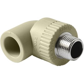 Угольник комбинированный Pro Aqua d=32-1/2 PP-R НР Серый, PA27015G