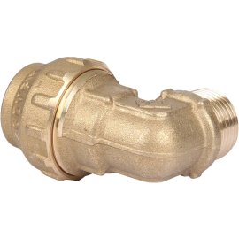 Угольник TIEMME с наружной резьбой 20х1/2 для труб ПНД винтовой, 3400047