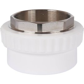 Муфта комбинированная Kalde под шестигранник (внутр. резьба, 110х4 ) для полипропиленовых труб под сварку, 3222-nfo-110406