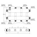 Модульный коллектор GIDRUSS MK-150-4DUx25 (до 150 кВт, 2 магистр. подкл. G 1, 2 контура G 1 вверх и 2 вниз)