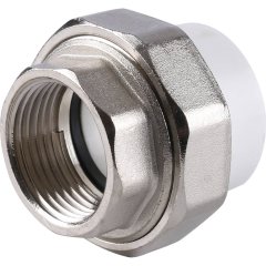 Муфта разъемная Kalde с внутренней резьбой 32x1 для полипропиленовых труб под сварку (цвет белый)