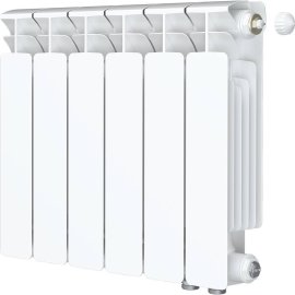 Радиатор биметаллический RIFAR BASE VENTIL 350 BVR 6 секций нижнее правое подключение (белый RAL 9016)