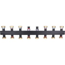 Настенный коллектор Meibes на 7 отоп. контура (с комплектом кронштейнов) M66301.41RU