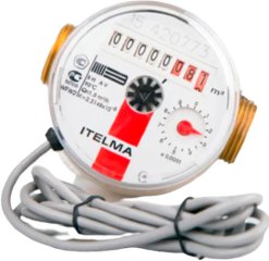 Счетчик горячей воды ITELMA (Ду=15мм, L=80мм, Qном=1,5 м3/ч)