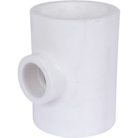 Тройник переходной Политэк 63х32х63 для полипропиленовых труб под сварку (цвет белый), 9300633263