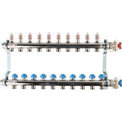 *12081011002 РЕХАУ RAUTHERM S Распределительный коллектор HKV-D на 10 контуров нерж .сталь (без шаровых кранов)