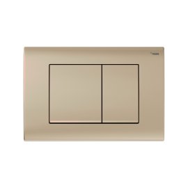 Панель смыва РЕХАУ NOVA QUAD 001 с прямоугольными клавишами, пластик, золотой, матовый, 19102061001