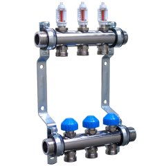 Коллектор 1” с расходомерами Watts для напольного отопления HKV2013A-VA 3 x 3/4”