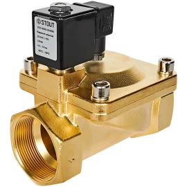 Клапан соленоидный (электромагнитный) STOUT непрямого (пилотного) действия НЗ 24В G2 SSV-0030-024050