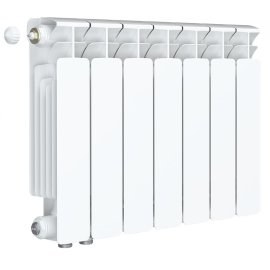 Радиатор биметаллический RIFAR BASE VENTIL 350 BVL 7 секций нижнее левое подключение (белый RAL 9016), 1RB35.VL-7