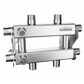 Кольцевой коллектор для отопления GIDRUSS на 2 контура RMSS-40-2 (G, 90 мм)