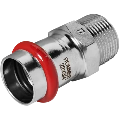 Переходник-НР ROMMER 22х3/4 из нержавеющей стали прессовой