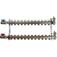 Коллектор из нержавеющей стали в сборе без расходомеров STOUT 12 выходов