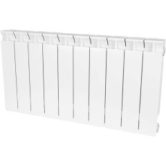 Радиатор биметаллический STOUT STYLE 350 10 секций боковое подключение (белый RAL 9010)