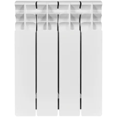 Радиатор биметаллический STOUT TITAN 350 4 секций боковое подключение (белый RAL 9016)