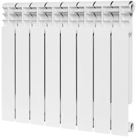 Радиатор биметаллический ROMMER Profi BM 500 8 секции боковое подключение (BI500-80-80-150) (RAL9016), RBM-1210-050008