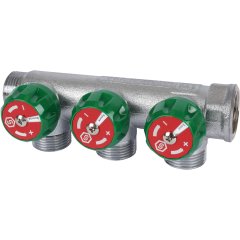 Коллектор регулирующий STOUT 3/4, 3 отвода 3/4 ЕК