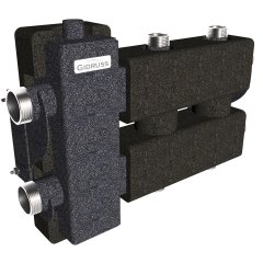 Балансировочный коллектор GIDRUSS BM-80-3DU.EPP (до 80 кВт, подкл. котла G 1, 1+1 контура G 1, боковой контур G 1, 4D-кронштейны K.UMS, EPP-термоизоляция)