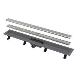 Водоотводящий желоб AlcaPlast с порогами для перфорированной решетки или решетки под кладку плитки APZ19 850 мм