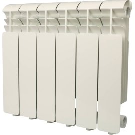 Радиатор алюминиевый Global ISEO 350 6 секций боковое подключение (белый RAL 9010), IS035006