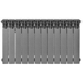 Радиатор биметаллический нижнее правое подключение STOUT TITAN VENTIL 500 12 секций (графит RAL 7024), SRB-3320-050012 7024