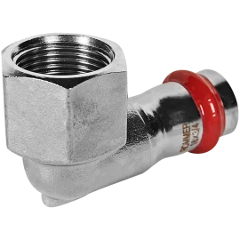 Угольник ROMMER-переходник-ВР, 18х3/4, из нержавеющей стали прессовой