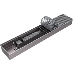 Внутрипольный конвектор ROMMER RCQF-1000 120х380х2600 (Решётка роликовая, анодированный алюминий) универсальное подключение, RCQF-1000-1238260