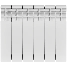 Радиатор алюминиевый ROMMER Profi 350 6 секций (AL350-80-80-080) боковое подключение (RAL9016), RAL-1210-035006