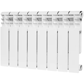 Радиатор биметаллический ROMMER Profi BM 350 8 секций боковое подключение (BI350-80-80-130) (RAL9016), RBM-1210-035008