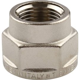 Муфта TIEMME ВВ никелированная 3/4х1/2 для стальных труб резьбовой, 1500193