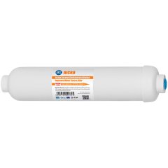 Линейный постфильтр с активированным углём из скорлупы кокосовых орехов AquaFilter быстроразъёмное соединение John Guest, AICRO-QC