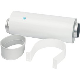 Труба коаксиальная STOUT DN60/100 250 мм п/м, уплотнения и хомут в комплекте