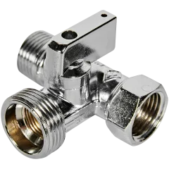 Кран шаровой-тройник BUGATTI Minnesota для подключения сантех. приборов 1/2 x1/2 x3/4