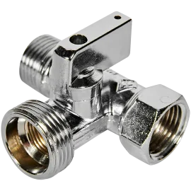 Кран шаровой-тройник BUGATTI Minnesota для подключения сантех. приборов 1/2 x1/2 x3/4