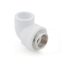 Угольник комбинированный под ключ PPR внутренняя резьба 40х1 1/4 ,  белый, RTP