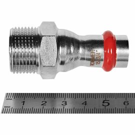 Переходник ROMMER ВПр-НР, 15х3/4, из нержавеющей стали прессовой, RSS-1021-001534