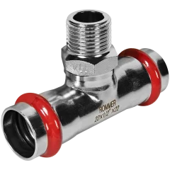 Тройник-переходник-НР ROMMER 22х1/2 из нержавеющей стали прессовой