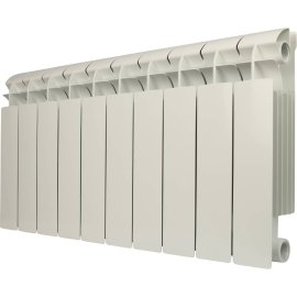 Радиатор биметаллический Global STYLE PLUS 350 10 секций боковое подключение (белый RAL 9010), STP03501010